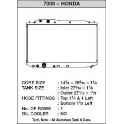 CSF 7008 - 06-11 Honda Civic Radiator (Discontinued)